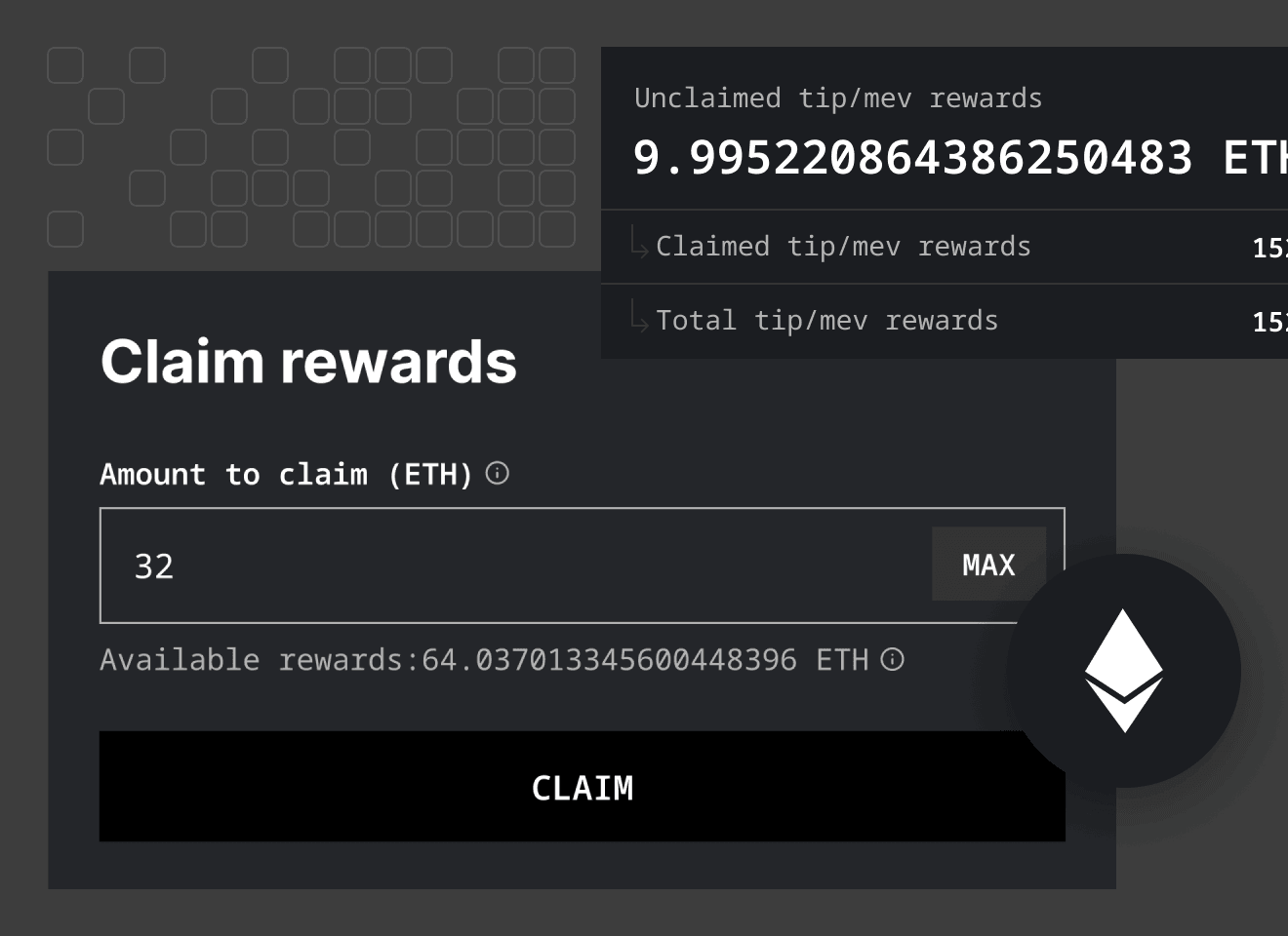 Collect rewards with a click