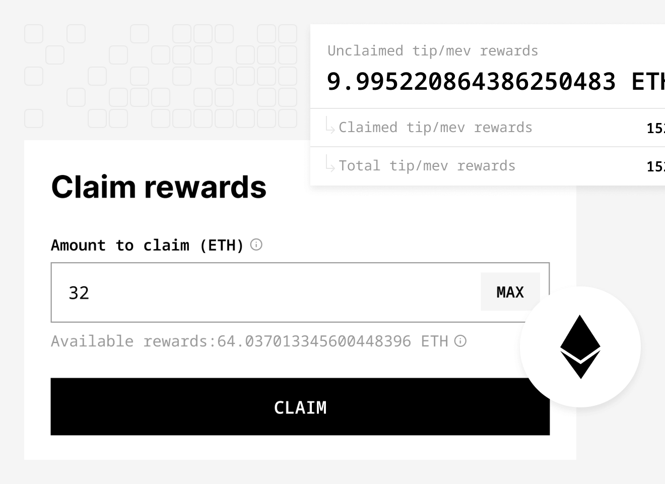 Collect rewards with a click