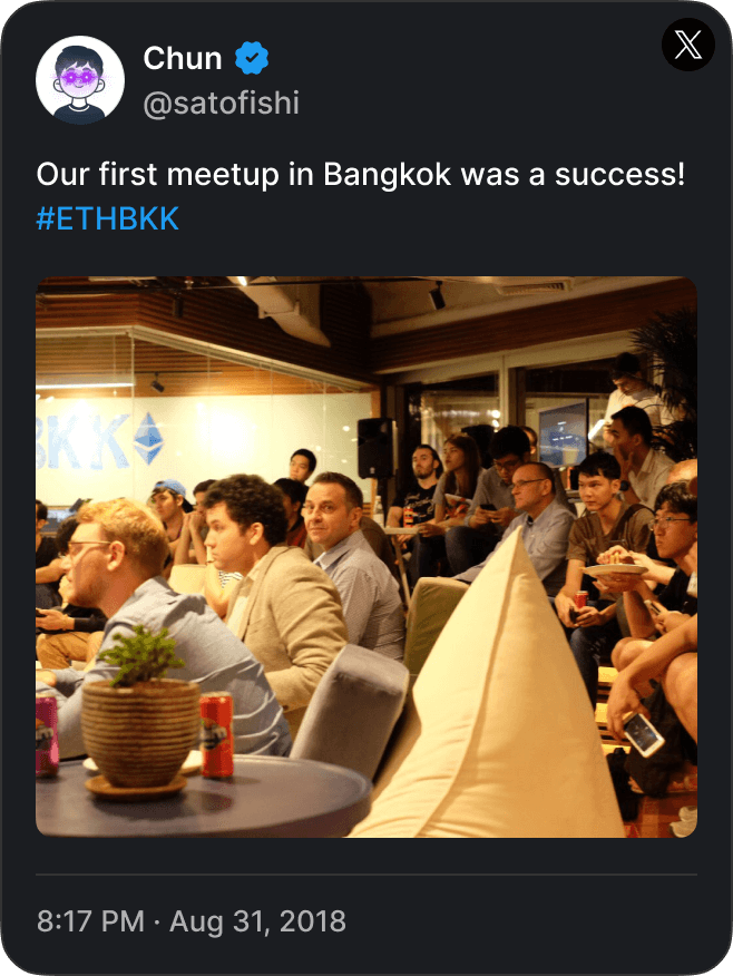 Twitter post from Chun watching Bitcoin price. Did you know f2pool mined over 1 million bitcoins?