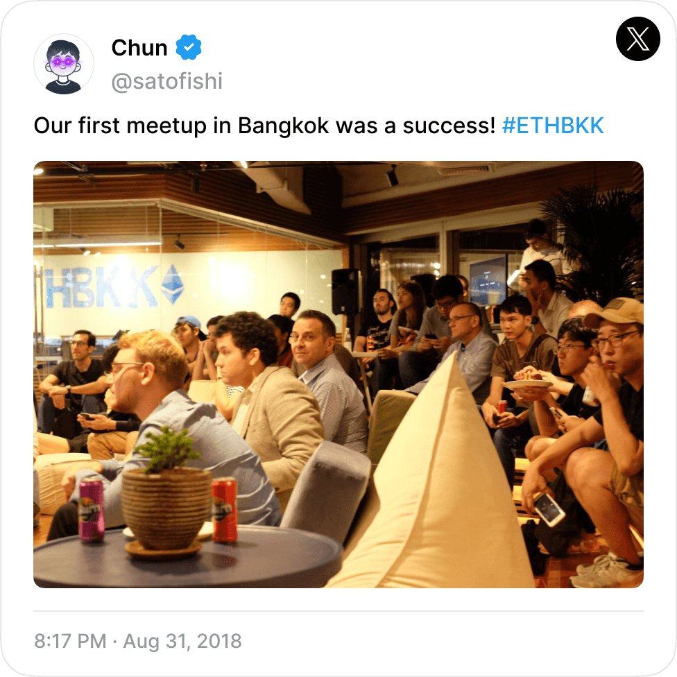 Twitter post from Chun watching Bitcoin price. Did you know f2pool mined over 1 million bitcoins?